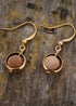 Boho Earrings, Dangle Earrings, Moon Blue Turquoise, Jasper, Lava